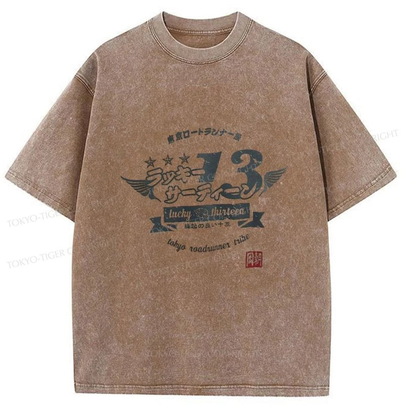 Tokyo-Tiger Japan Bosozoku Wings Washed T-Shirt