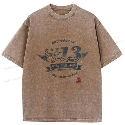 Tokyo-Tiger Japan Bosozoku Wings Washed T-Shirt