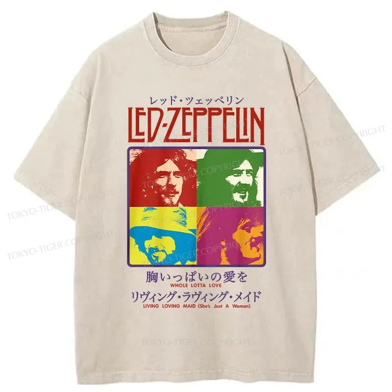 Tokyo-Tiger Led Zeppelin Japanese Washed T-Shirt