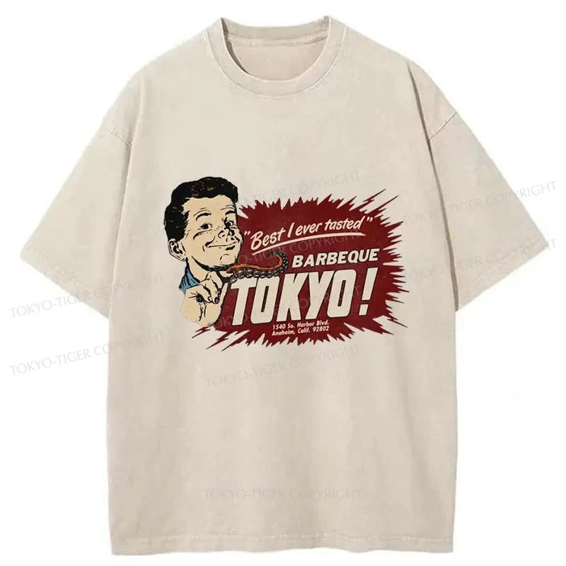 Tokyo-Tiger Japanese Seafood BBQ Washed T-Shirt