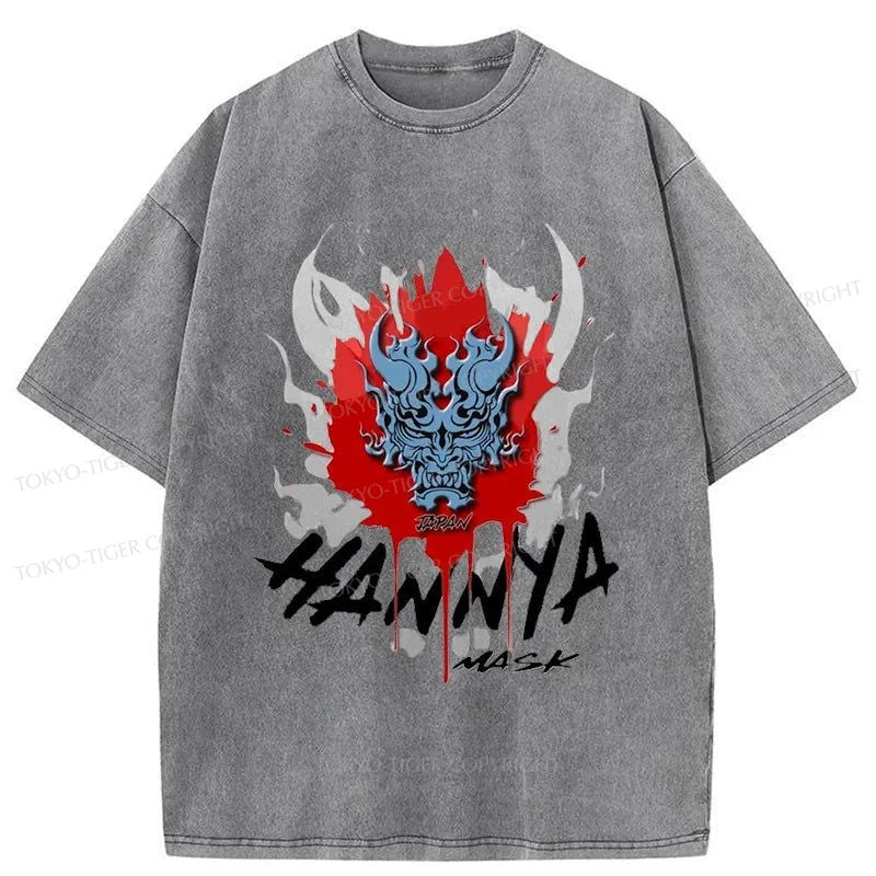 Tokyo-Tiger Hannya Mask Japan Washed T-Shirt