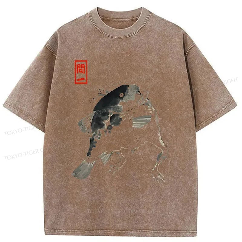 Tokyo-Tiger Matsumoto Hoji Frog With Fish Washed T-Shirt