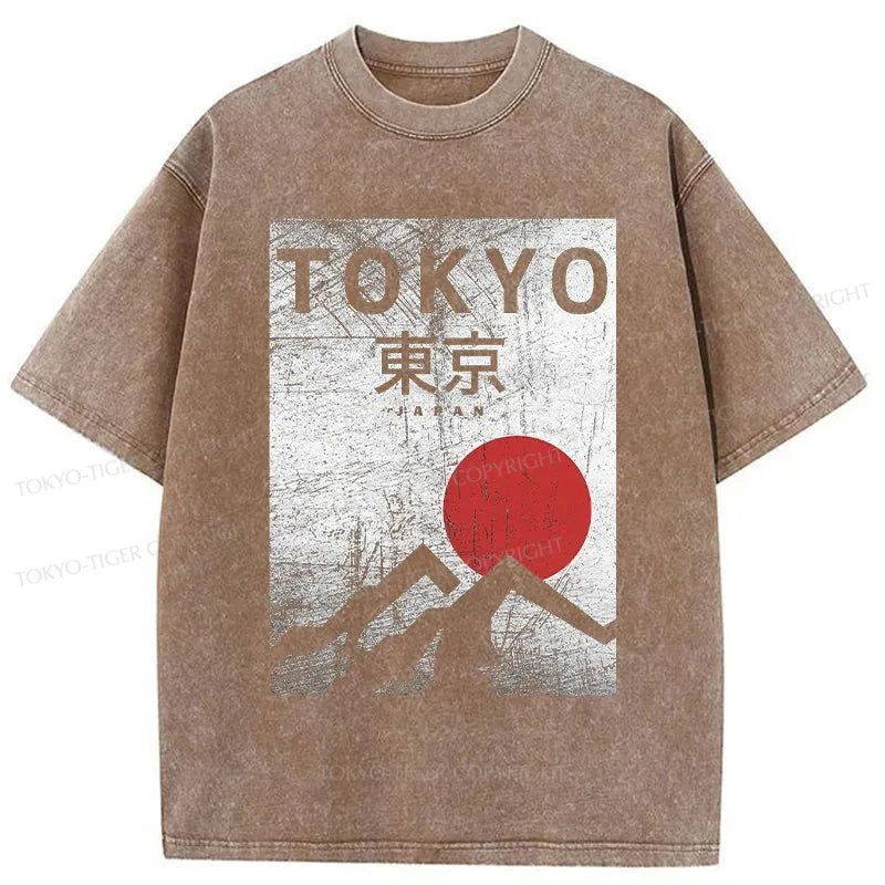 Tokyo-Tiger Tokyo Painting Japan Washed T-Shirt