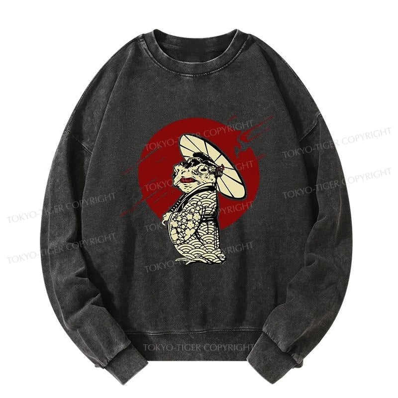 Tokyo-Tiger Frog Monster Washed Sweatshirt