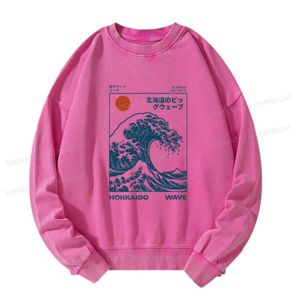 Tokyo-Tiger Hokkaido Wave Japan Washed Sweatshirt