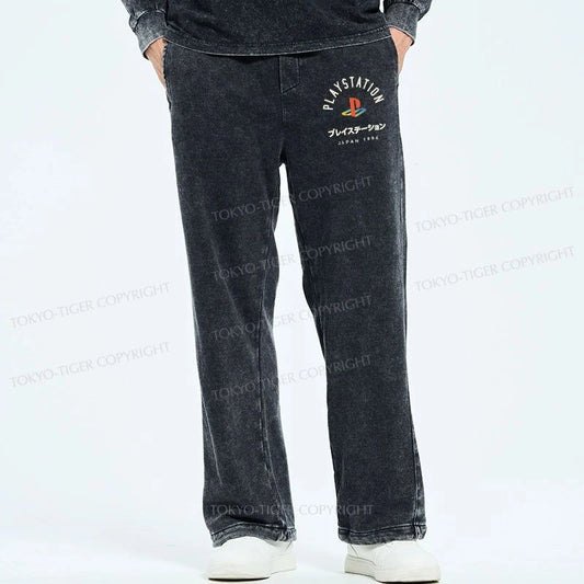 Tokyo-Tiger PlayStation Logo Japan Washed Sweatpants