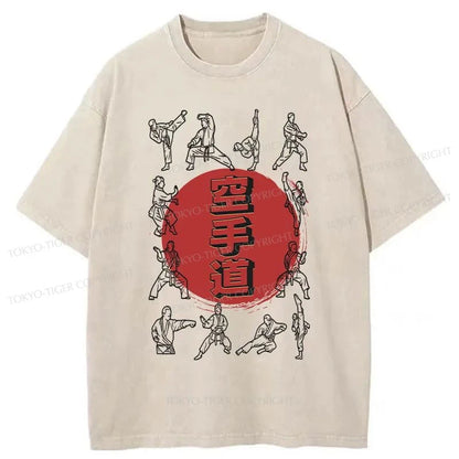 Tokyo-Tiger Karate Moves Washed T-Shirt