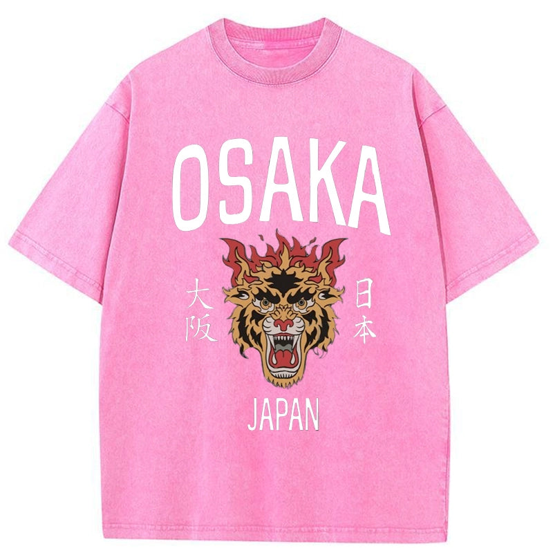 Tokyo-Tiger Osaka Japan Tiger Fire Washed T-Shirt