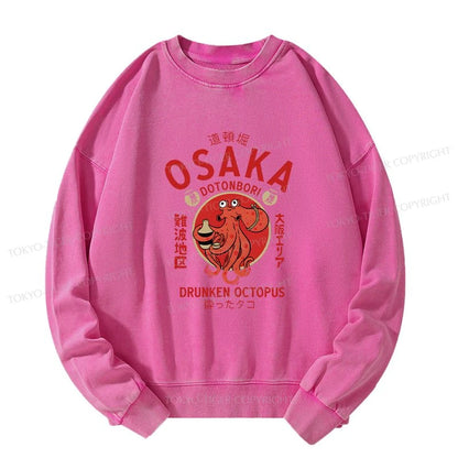 Tokyo-Tiger Drunken Octopus Japan Washed Sweatshirt