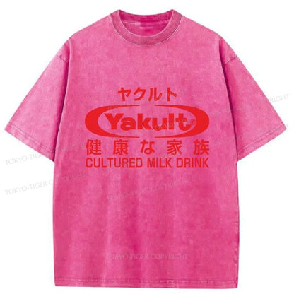 Tokyo-Tiger Yakult Logo Washed T-Shirt