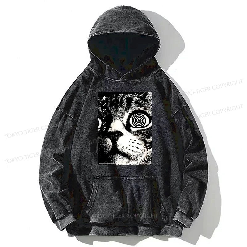 Tokyo-Tiger Scary Cat Japan Washed Hoodie