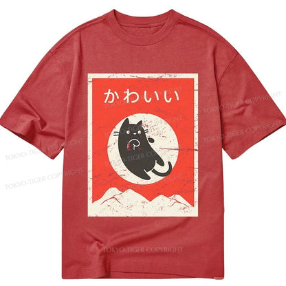 Tokyo-Tiger Cute Black Cat Japanese Classic T-Shirt