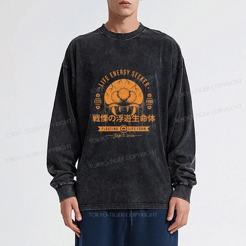 Tokyo-Tiger The Dangerous Larva Washed Long Sleeve T-Shirt