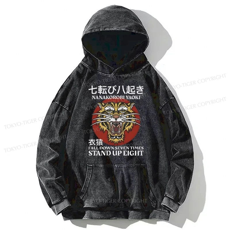 Tokyo-Tiger Retro Tiger Washed Hoodie