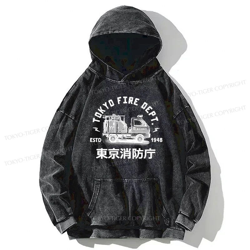 Tokyo-Tiger Tokyo Fire Dept Washed Hoodie