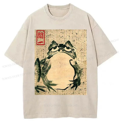 Tokyo-Tiger Throwback Frog Japanese Washed T-Shirt