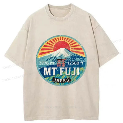 Tokyo-Tiger MT Fuji Japanese Washed T-Shirt