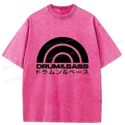 Tokyo-Tiger Drum & Bass Disc Washed T-Shirt