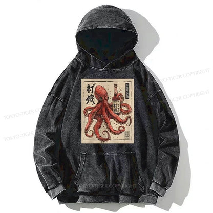 Tokyo-Tiger Osaka Saké Octopus Washed Hoodie