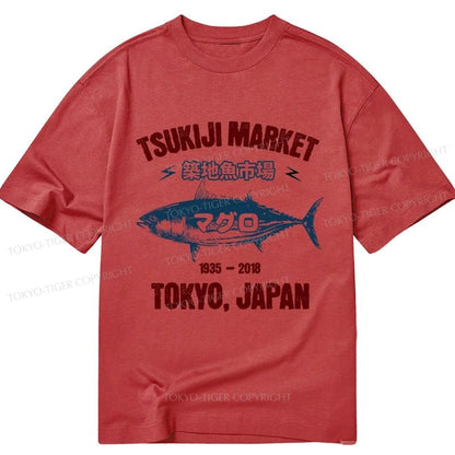 Tokyo-Tiger Japanese Tsukiji Fish Market Classic T-Shirt