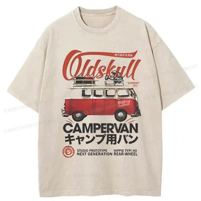 Tokyo-Tiger Campervan Vintage Washed T-Shirt