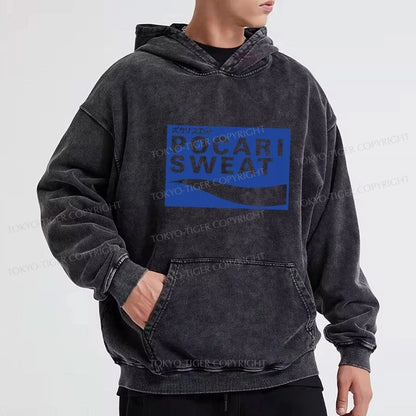 Tokyo-Tiger POCARI SWEAT Logo Washed Hoodie