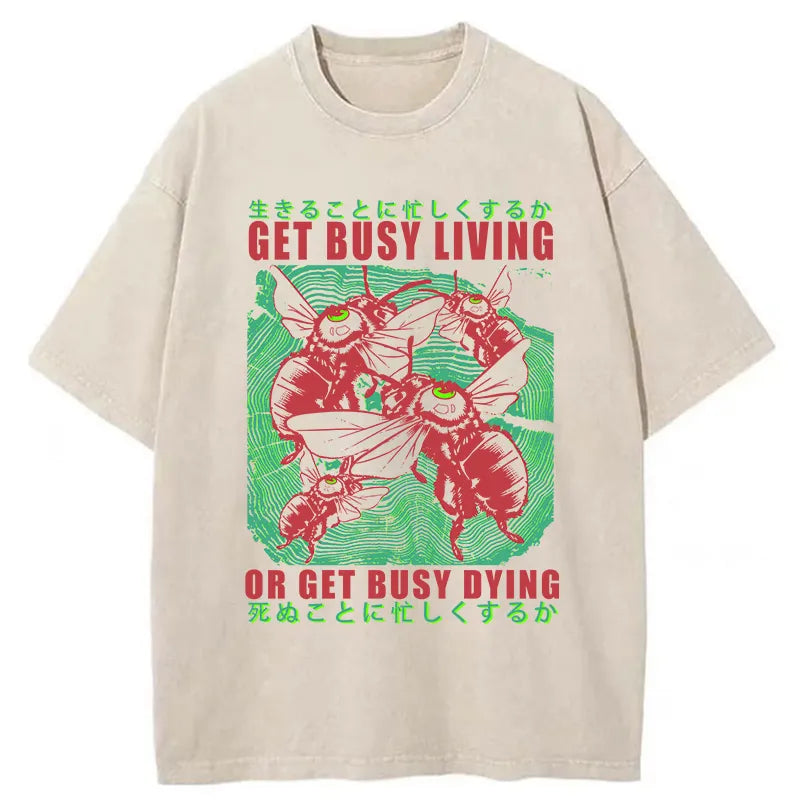Tokyo-Tiger Busy Bee Japanese Washed T-Shirt