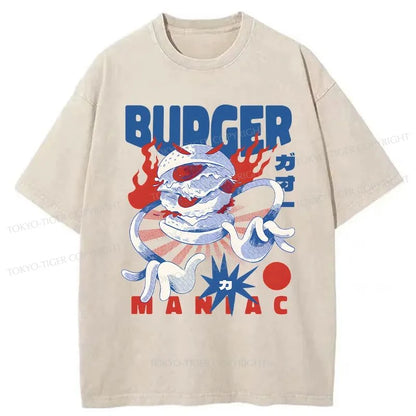 Tokyo-Tiger Burger Monster Washed T-Shirt