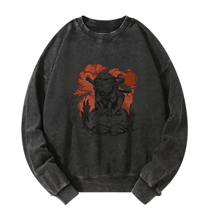 Tokyo-Tiger Ninja Frog Japanese Washed Sweatshirt