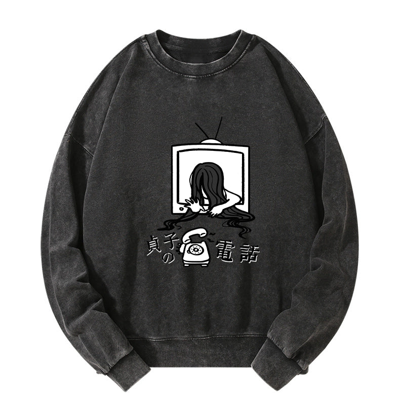 Tokyo-Tiger The Ring Sadako Washed Sweatshirt