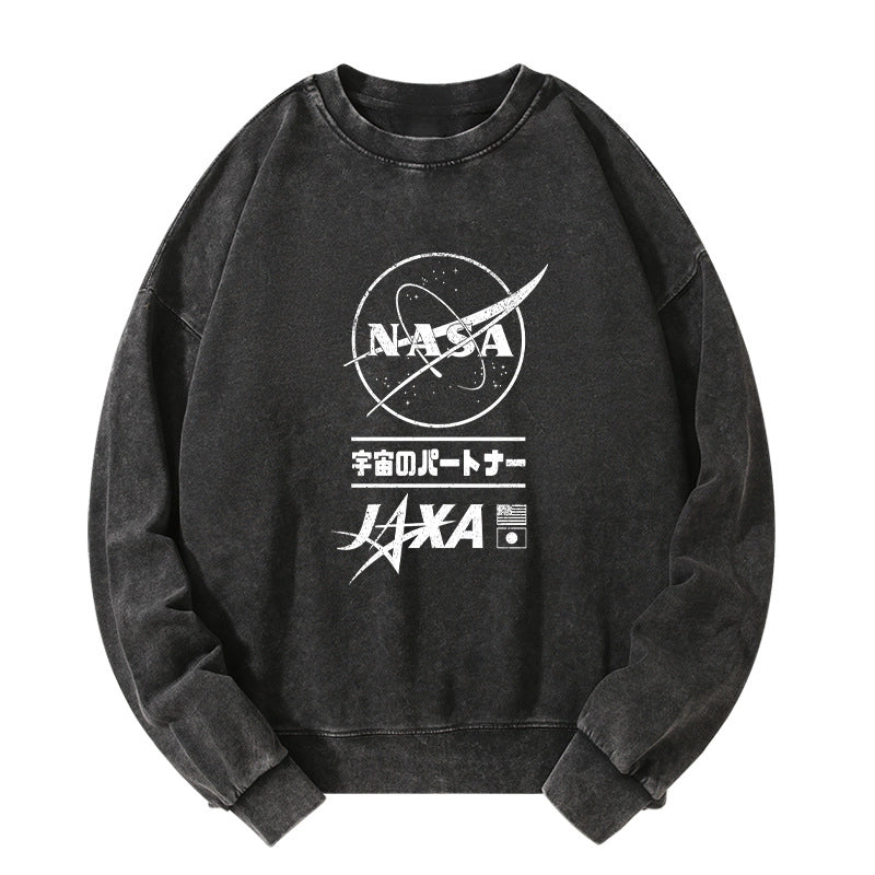 Tokyo-Tiger NASA JAXA Space Partners Washed Sweatshirt