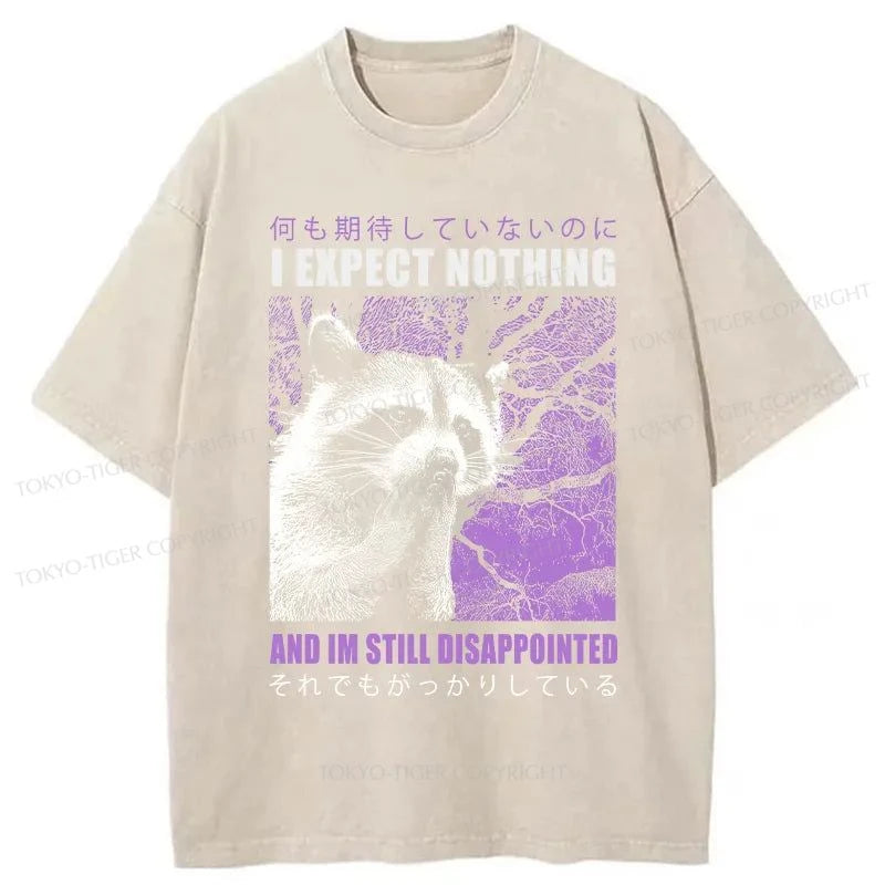 Tokyo-Tiger Disappointed Raccoon Japanese Washed T-Shirt