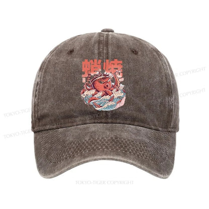 Tokyo-Tiger The Great Wave Takoyaki Japanese Washed Cap