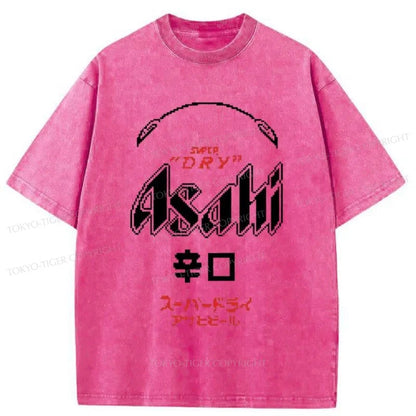 Tokyo-Tiger Asahi Beer Logo Washed T-Shirt