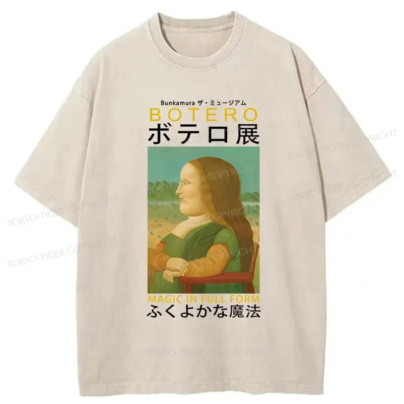 Tokyo-Tiger Botero Magic Exhibition Washed T-Shirt