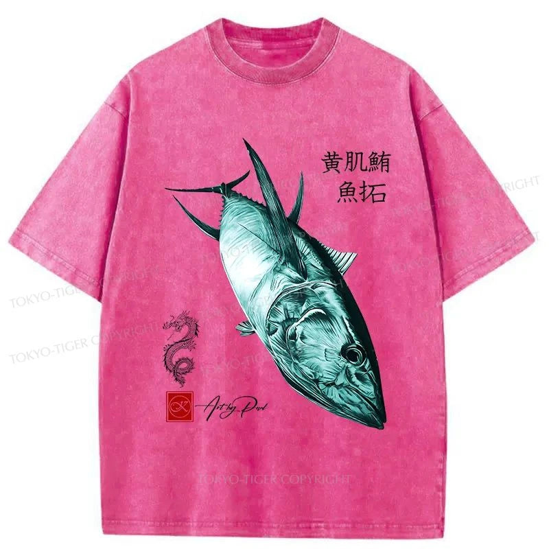 Tokyo-Tiger Tuna Japanese Washed T-Shirt