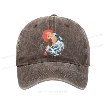 Tokyo-Tiger Spirit Cat Wave Japan Washed Cap