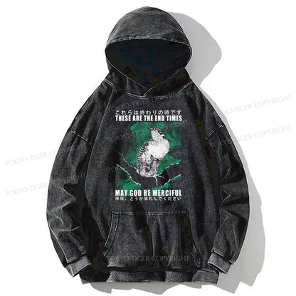 Tokyo-Tiger These Are The End Bird Washed Hoodie