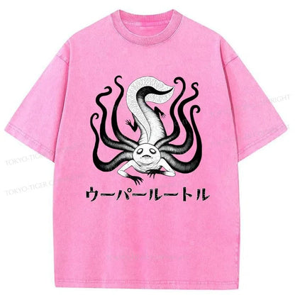 Tokyo-Tiger Terrifying Salamander Japanese Washed T-Shirt