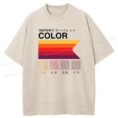 Tokyo-Tiger Vapor Color Palette Washed T-Shirt