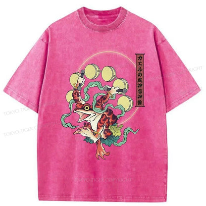 Tokyo-Tiger Frog Monster Japanese Washed T-Shirt