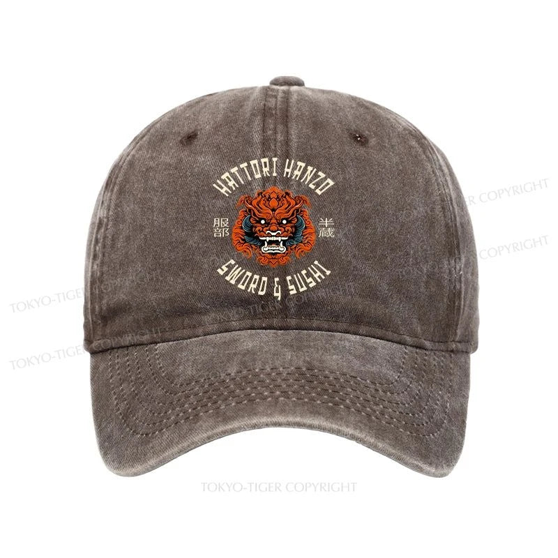 Tokyo-Tiger Japanese Hattori Hanzo Prints Washed Cap