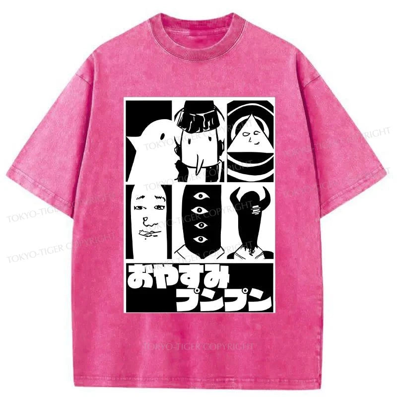 Tokyo-Tiger OYASUMI PUNPUN Washed T-Shirt