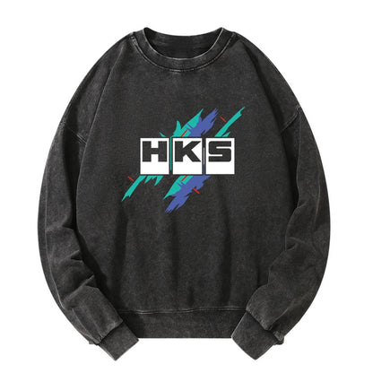 Tokyo-Tiger HKS Drifting Drag JDM Washed Sweatshirt