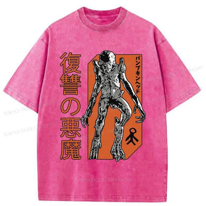 Tokyo-Tiger Pumpkinhead Japanese Movie Washed T-Shirt