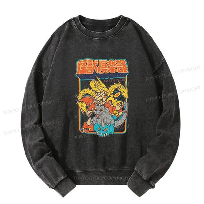 Tokyo-Tiger Kaiju Club Japanese Washed Sweatshirt