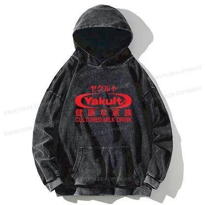 Tokyo-Tiger Yakult Logo Washed Hoodie