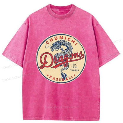 Tokyo-Tiger Chunichi Dragons Washed T-Shirt