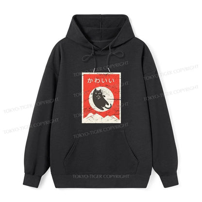 Tokyo-Tiger Cute Black Cat Japanese Classic Hoodie