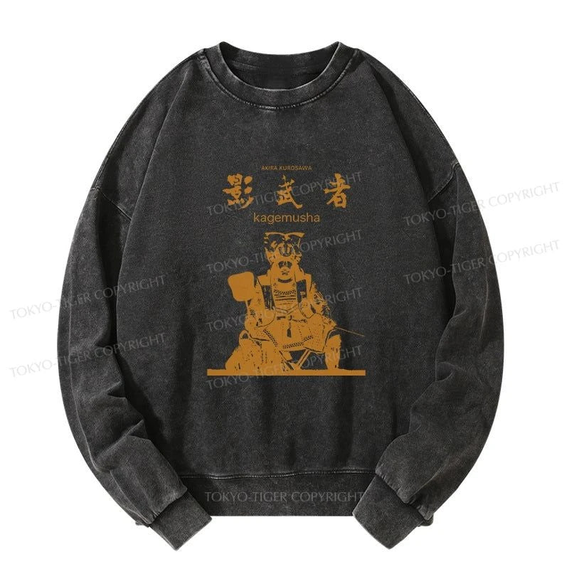 Tokyo-Tiger Japanese Shadow Samurai Washed Sweatshirt